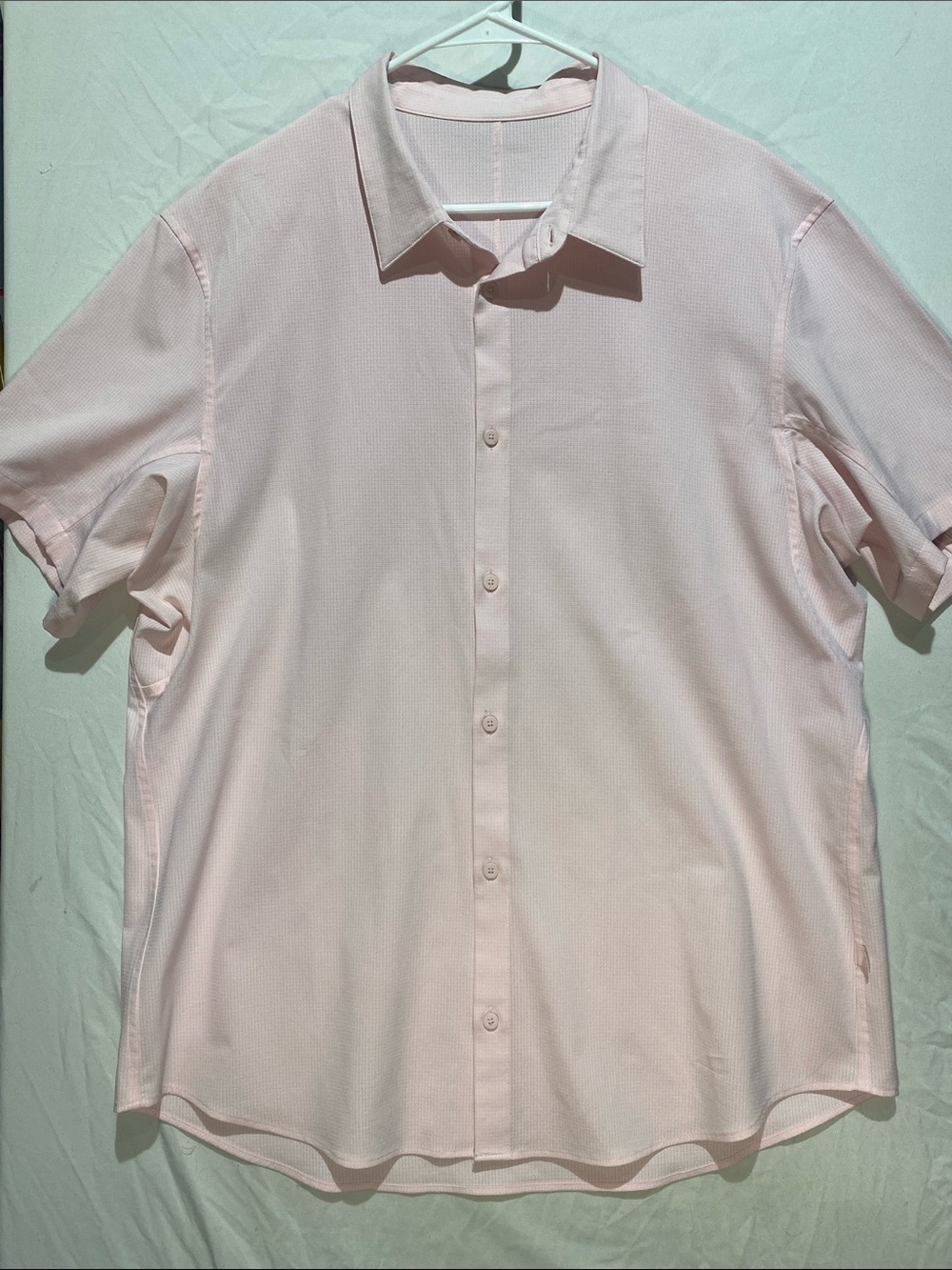 Men's lululemon Short-Sleeve Button-Up Shirt — Light Pink
